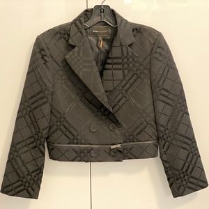 BCBG MAXAzria Jacquard Black Cropped Jacket, S